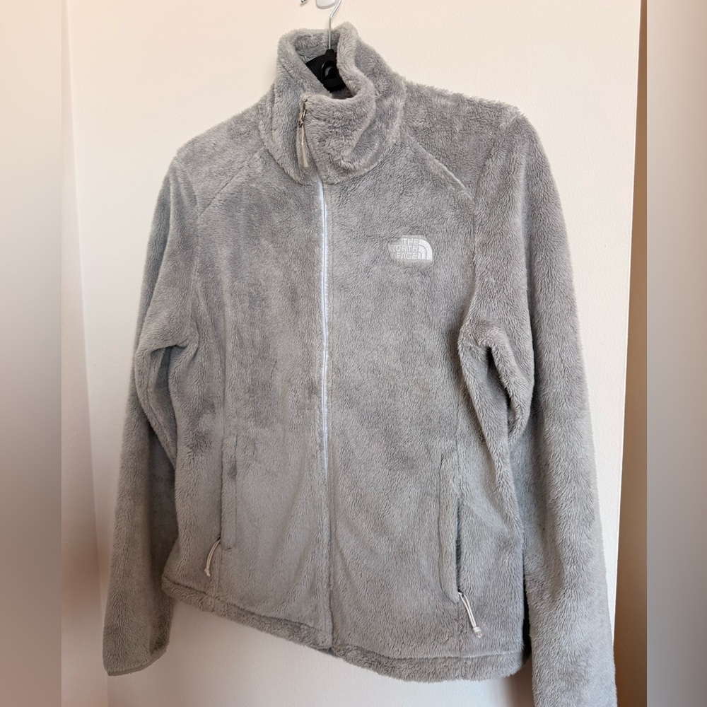 The North Face Light Gray Plush Fleece Jacket